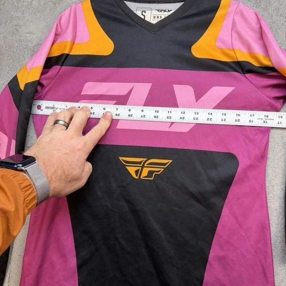 Fly Racing Motocross Jersey Womens Small Pink Black MX Dirt Bike Top - Picture 4 of 9